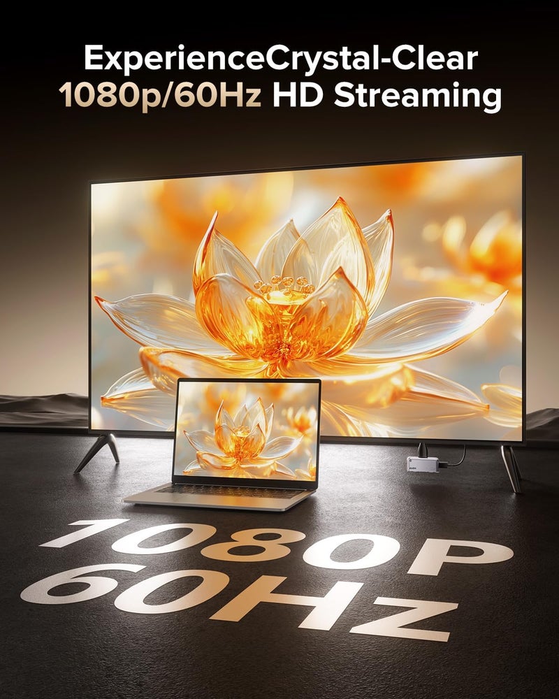 llano S850 جهاز إرسال واستقبال HDMI لاسلكي من نوع C المطور، 50م، دقة 4K فائقة الإدخال 1080P@60Hz الإخراج، توصيل وتشغيل 5G+2.4G والصوت للهاتف/الكمبيوتر اللوحي/الكمبيوتر المحمول/الكمبيوتر إلى الشاشة/البروجيكتور/صندوق التلفاز - Image 5